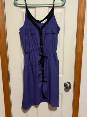 Purple and Black Women's Dress